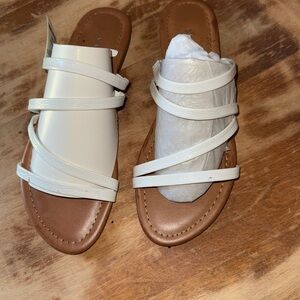 Women's White Strappy Sandals